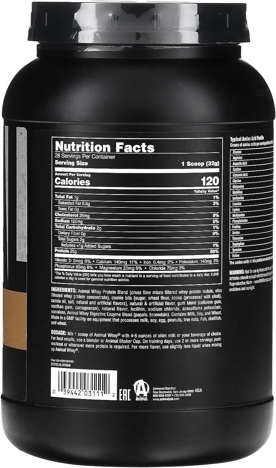 Animal Whey Isolate Whey Protein Powder – Isolate Loaded for Post Workout and Recovery – Low Sugar with Highly Digestible Whey Isolate Protein - Vanilla - 4 Pound (Pack of 1) (Packaging May Vary)