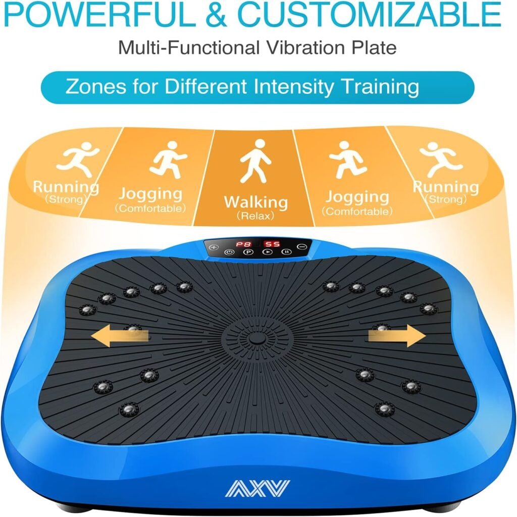 AXV Vibration Plate Exercise Machine Whole Body Workout Vibrate Fitness Platform Lymphatic Drainage Machine for Weight Loss Shaping Toning Wellness Home Gyms Workout