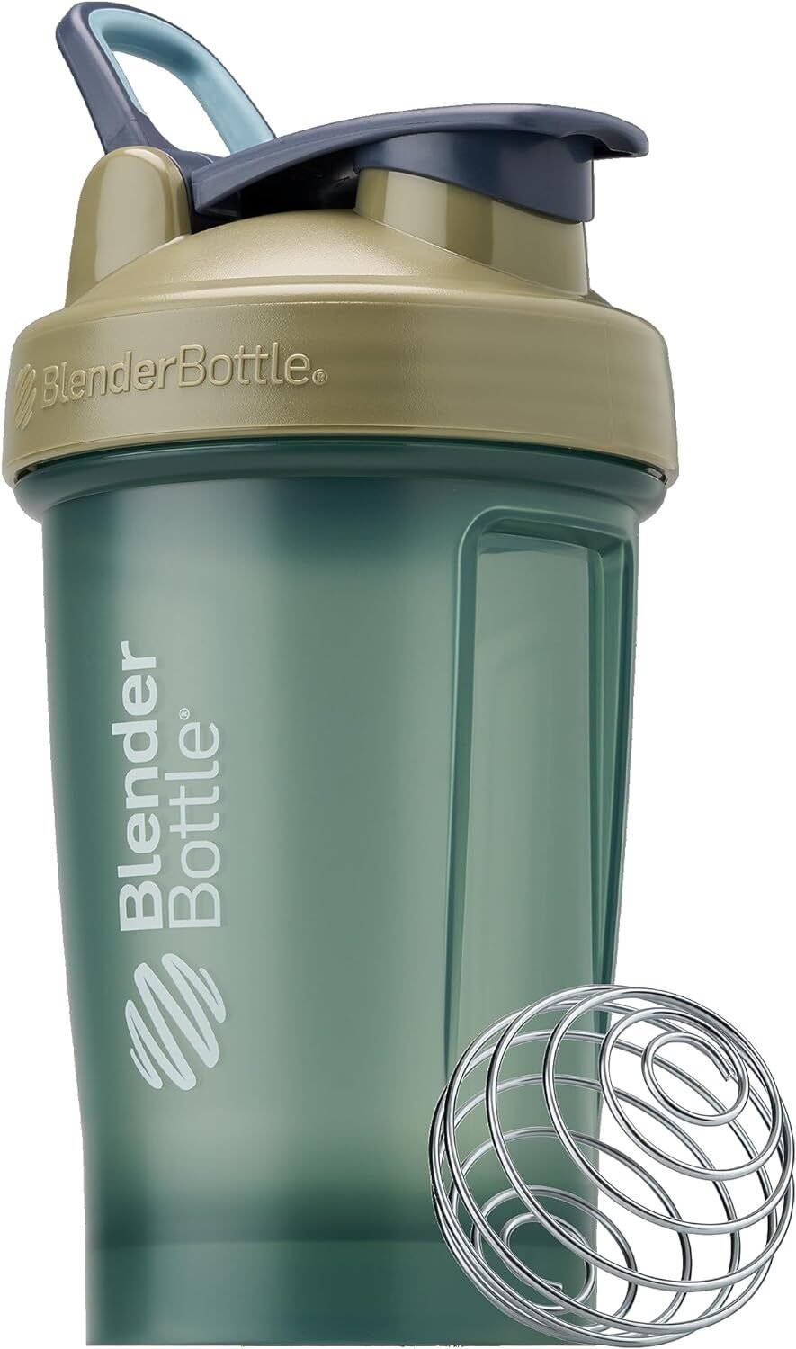 BlenderBottle Classic V2 Shaker Bottle Perfect for Protein Shakes and Pre Workout, 20oz, Full Color Tan