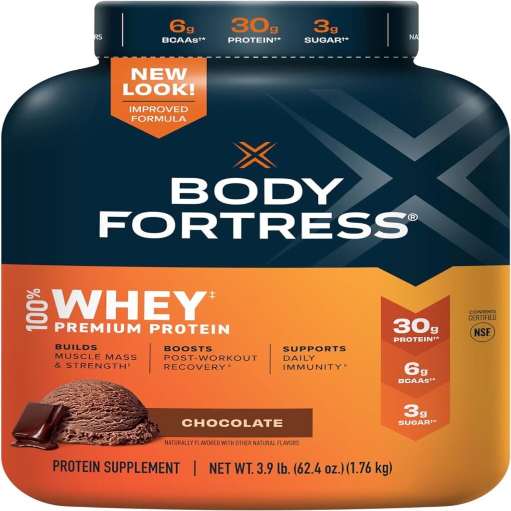 Body Fortress 100% Whey, Premium Protein Powder, Vanilla, 3.9lbs (Packaging May Vary)