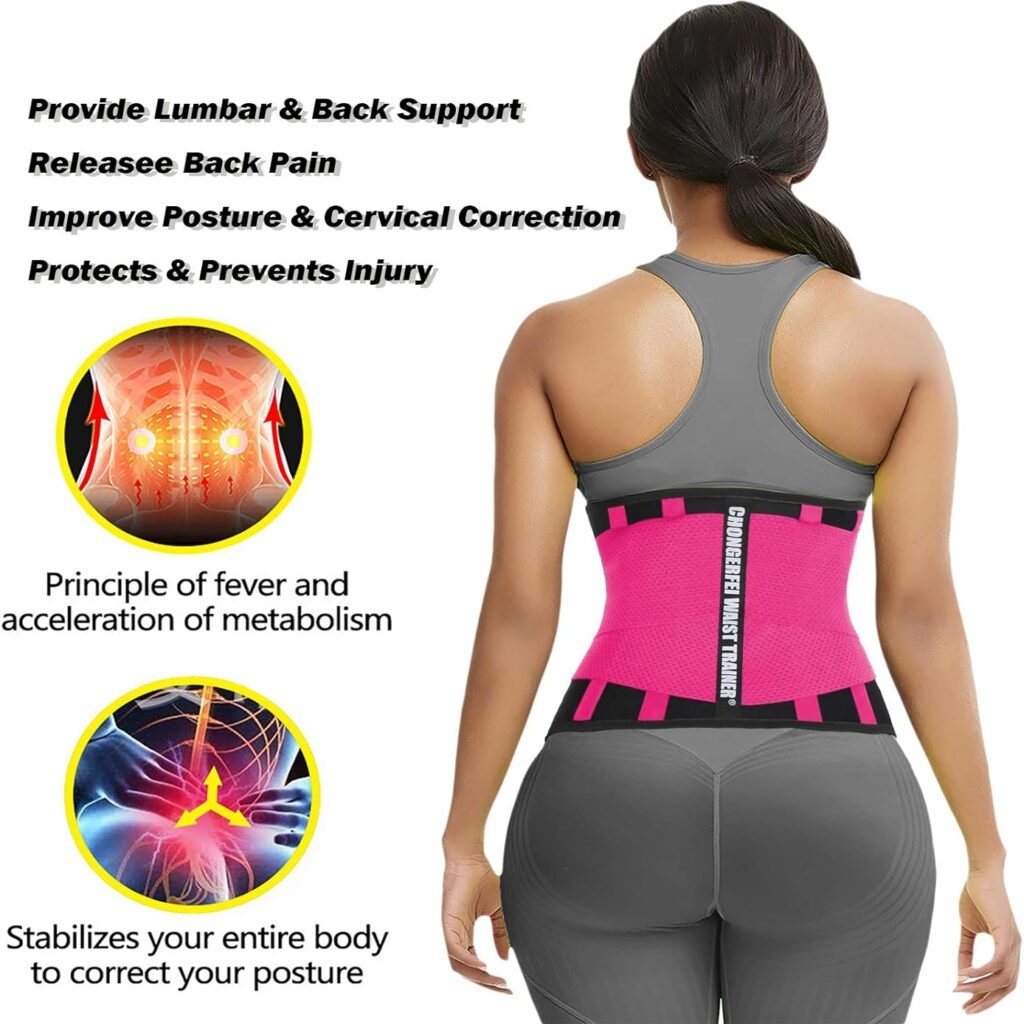 ChongErfei Waist Trainer Belt for Women Man - Waist Trimmer Weight Loss Ab Belt - Slimming Body Shaper