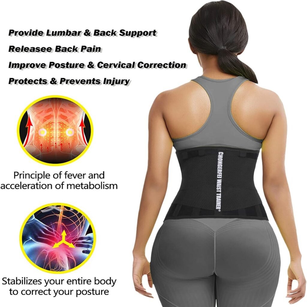 ChongErfei Waist Trainer Belt for Women Man - Waist Trimmer Weight Loss Ab Belt - Slimming Body Shaper