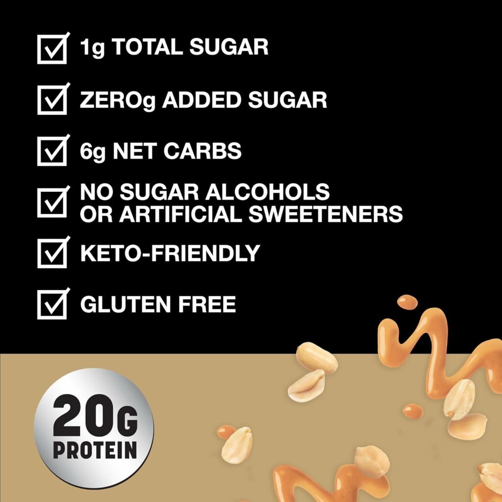 KIND Protein MAX Sweet  Salty Caramel Peanut Crisp Snack Bars, Keto Friendly, 20g Protein, 12 Count