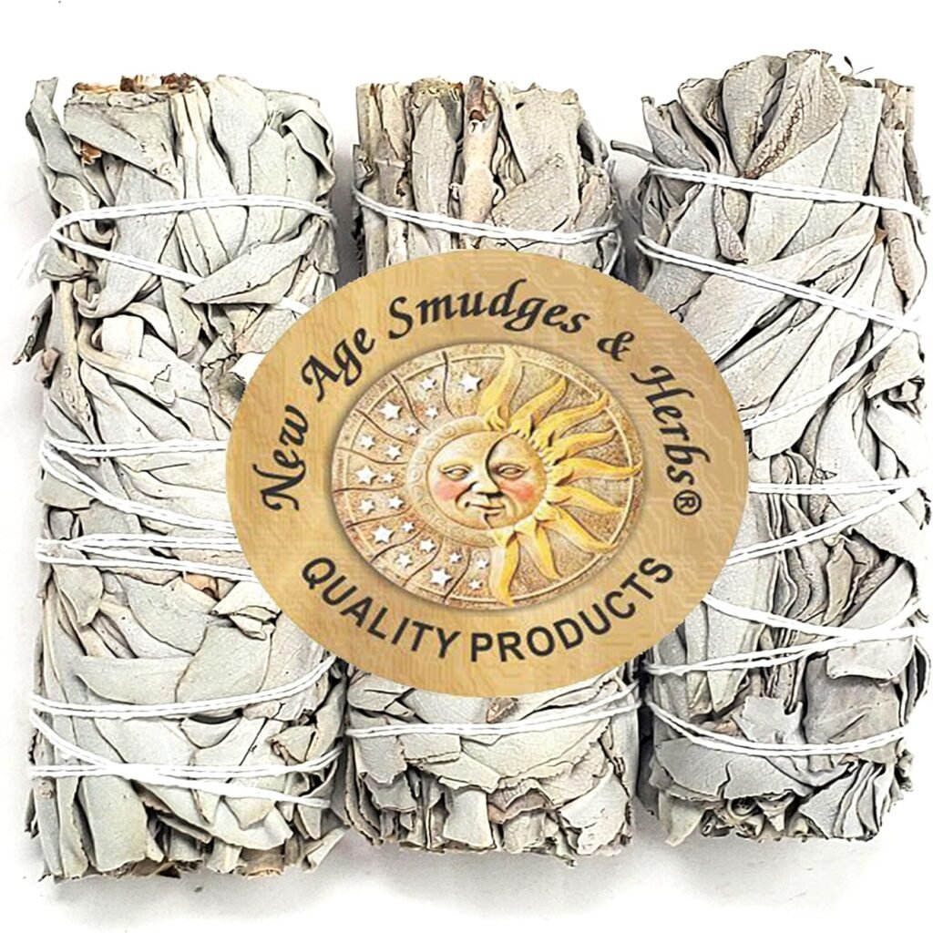 (Pack of 3)-New Age Smudges  Herbs -Premium California White Sage Incense 4 Inches Long. Home Cleansing Incense,Fragrance,Meditation,Smudging Rituals.California Smudge Sticks Rituals -4 Inch