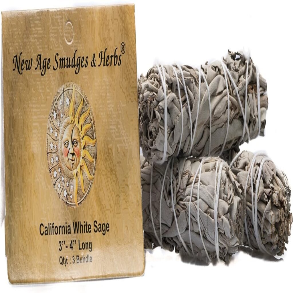 (Pack of 3)-New Age Smudges  Herbs -Premium California White Sage Incense 4 Inches Long. Home Cleansing Incense,Fragrance,Meditation,Smudging Rituals.California Smudge Sticks Rituals -4 Inch