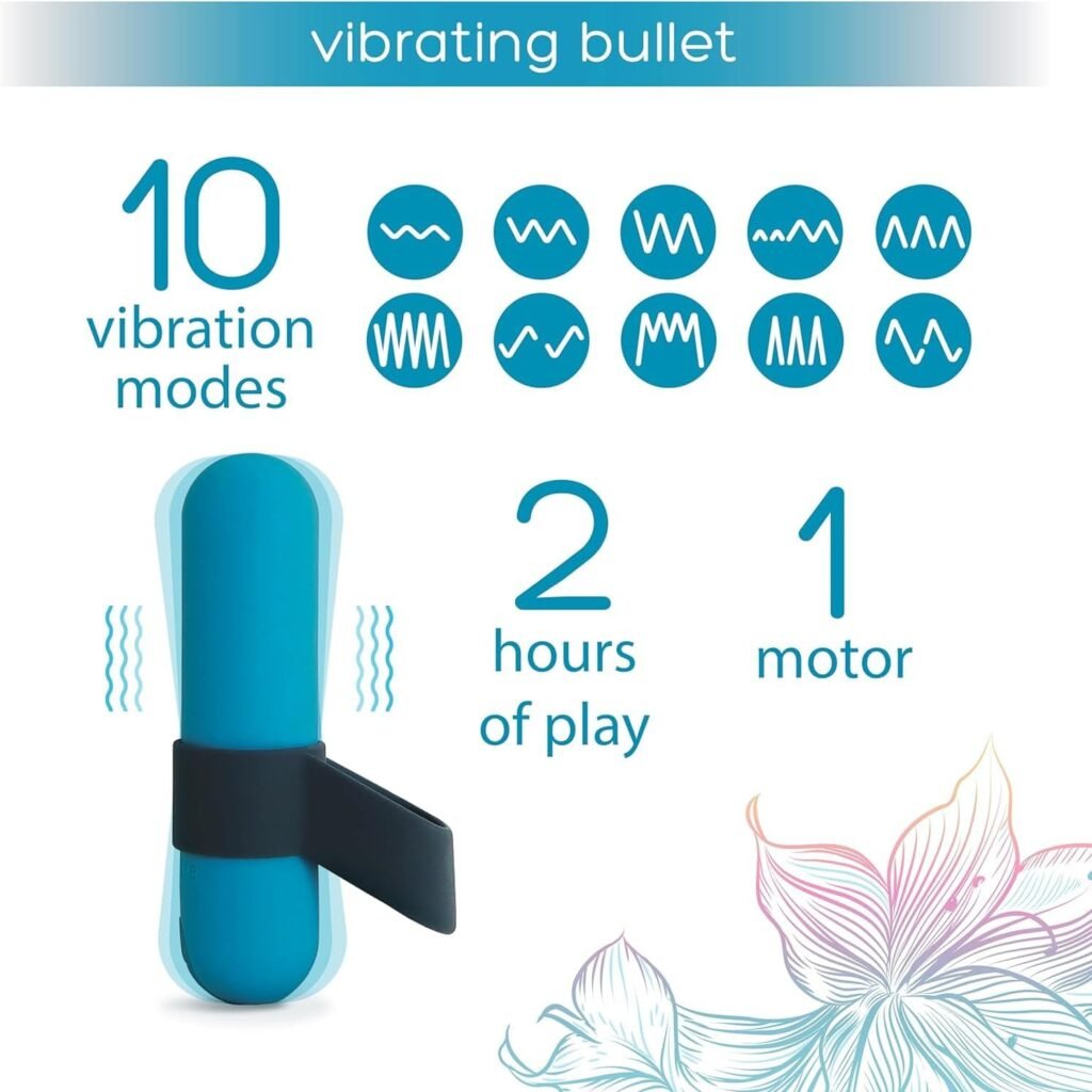 plusOne Bullet Vibrator for Women - Mini Vibrator Made of Body-Safe Silicone, Fully Waterproof, USB Rechargeable - Personal Massager with 10 Vibration Settings