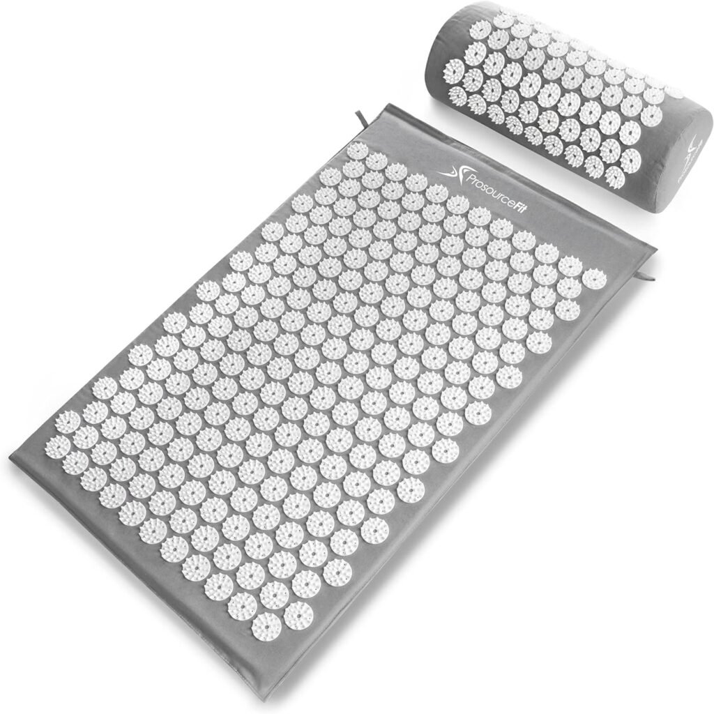 ProsourceFit Acupressure Mat and Pillow Set for Back/Neck Pain Relief and Muscle Relaxation