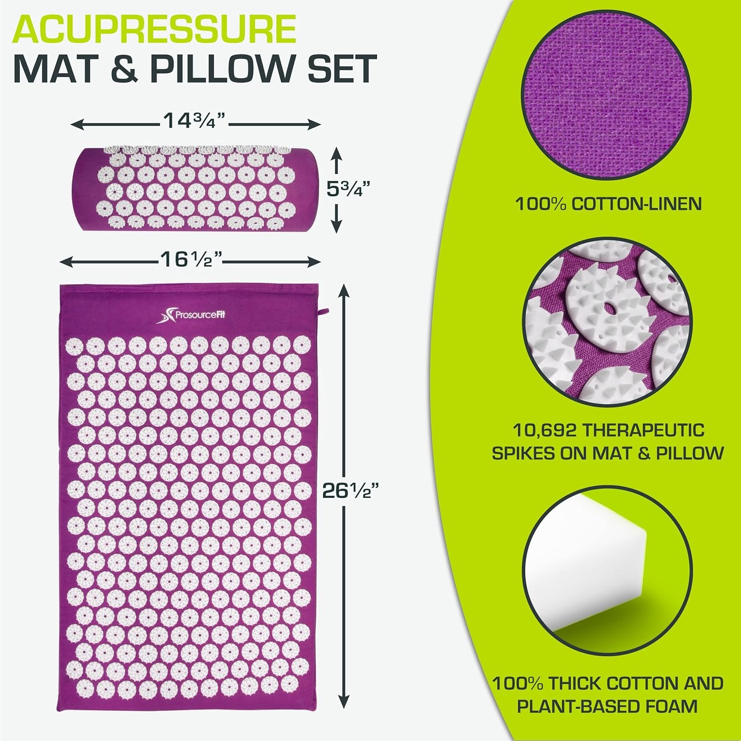 ProsourceFit Acupressure Mat and Pillow Set Review