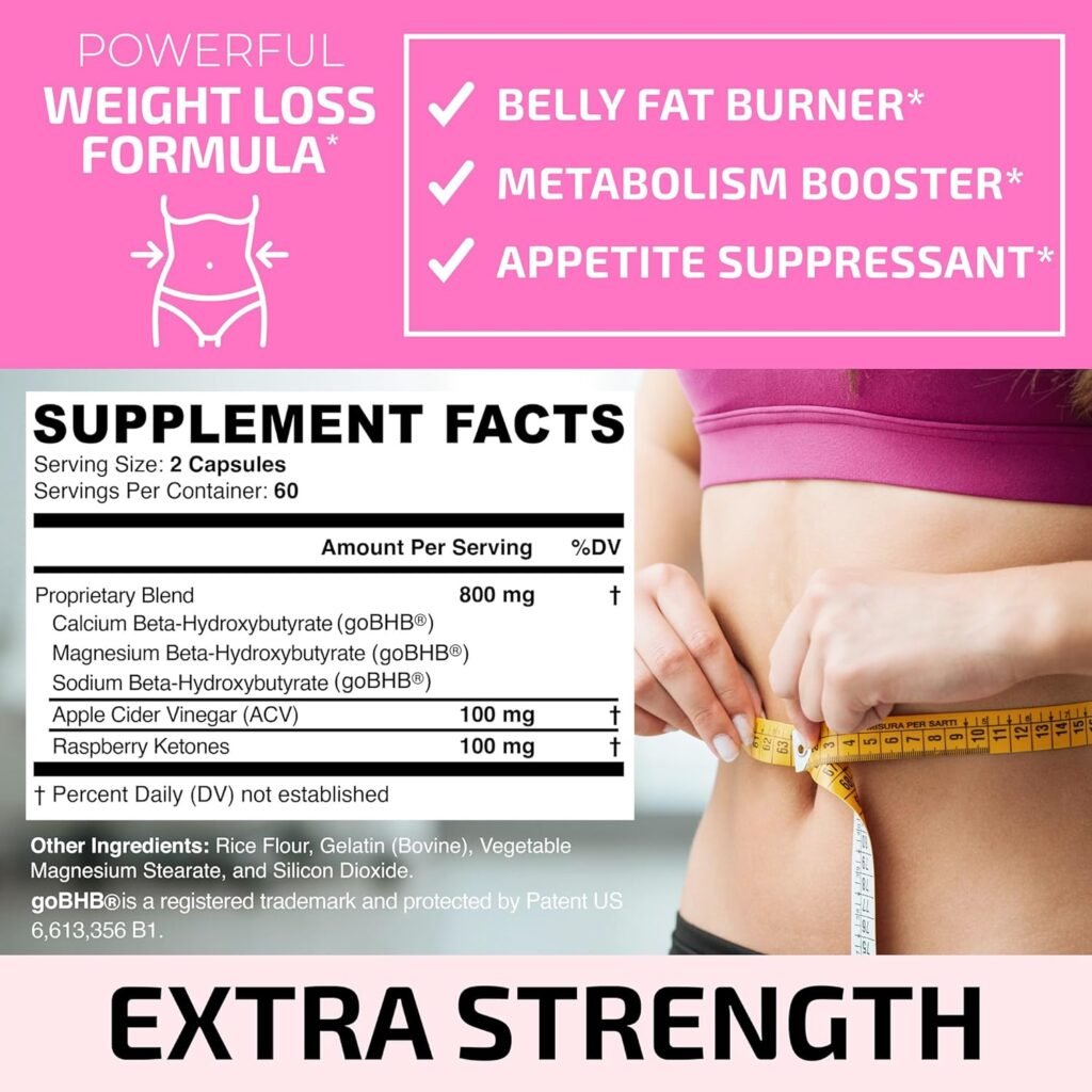 Fat Burner Pills for Women - Thermogenic Supplement, Metabolism Booster, and Appetite Suppressant Designed for Healthier Weight Loss