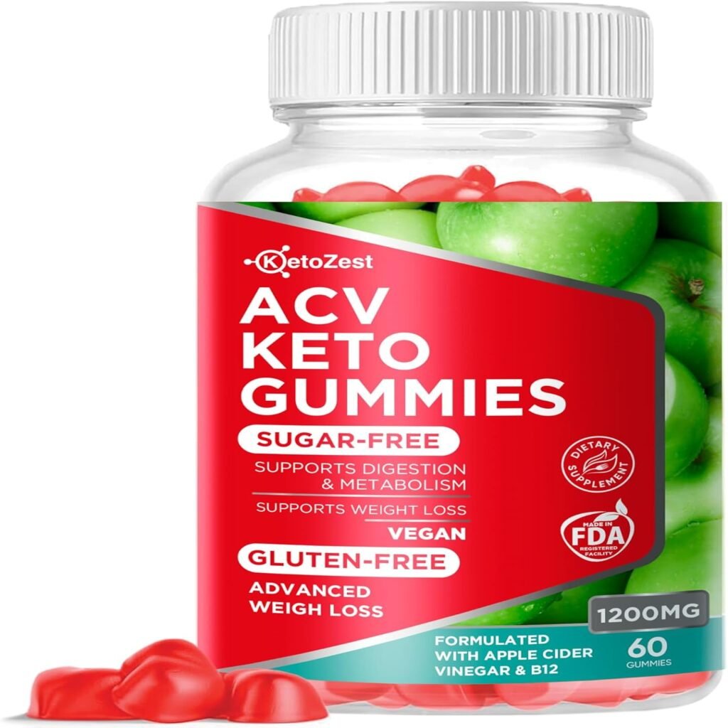 Keto Acv Gummies for Advanced Weight Loss  Belly Fat Burn - Pro Active Super Apple Cider Vinegar Gummies - Rapid Fat Burner Diet Supplement for Women Men - Sugar  Gluten Free (1200MG)