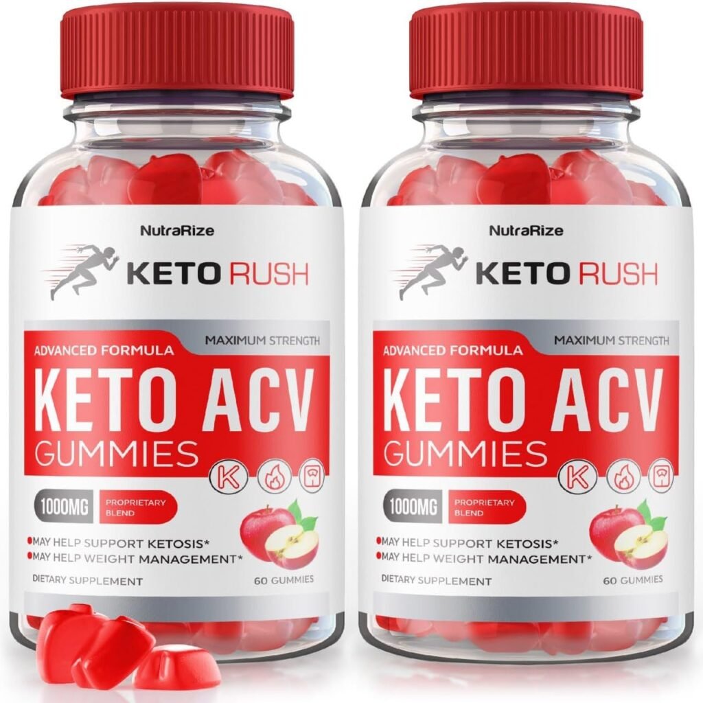 Keto Rush Keto ACV Gummies - Keto Rush Gummies, Keto Rush Keto ACV Gummies Weight Loss Support, Keto + ACV Gummy, Maximum Strength Supplement, KetoRush Gomitas Reviews (60 Gummies)