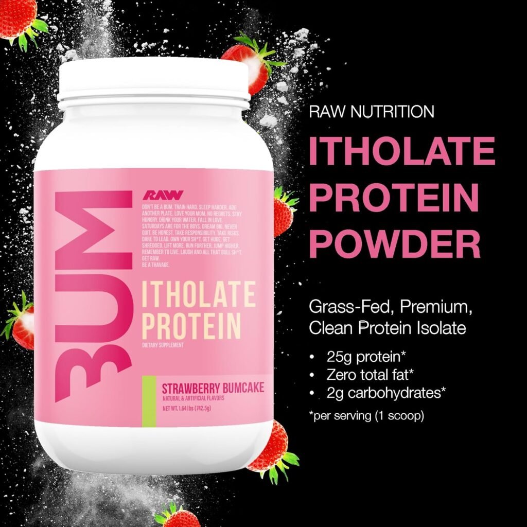 RAW Whey Isolate Protein Powder, Cinnamon Crunch (CBUM Itholate Protein) - 100% Grass-Fed Sports Nutrition Powder for Muscle Growth  Recovery - Low-Fat, Low Carb, Naturally Flavored - 25 Servings