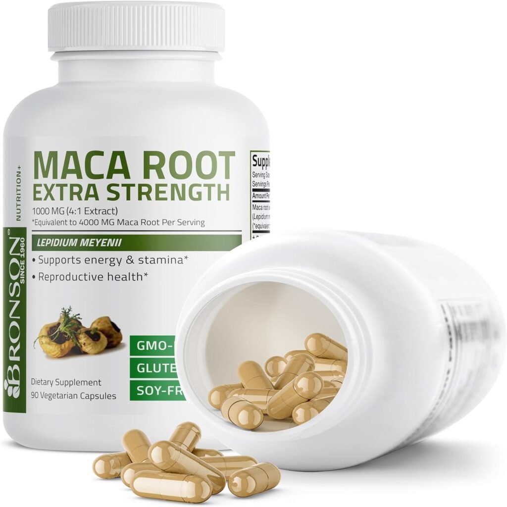 Bronson Maca Root Extra Lepidium Meyenii, Non-GMO, 90 Vegetarian Capsules