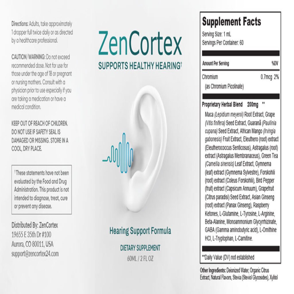 Support Healthy Hearing with ZenCortex: A Review